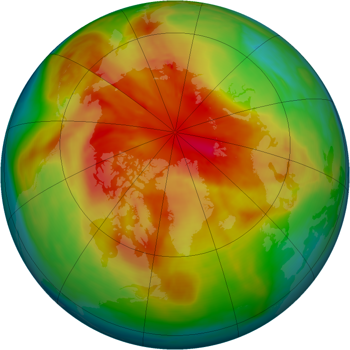 Arctic ozone map for 14 March 2008